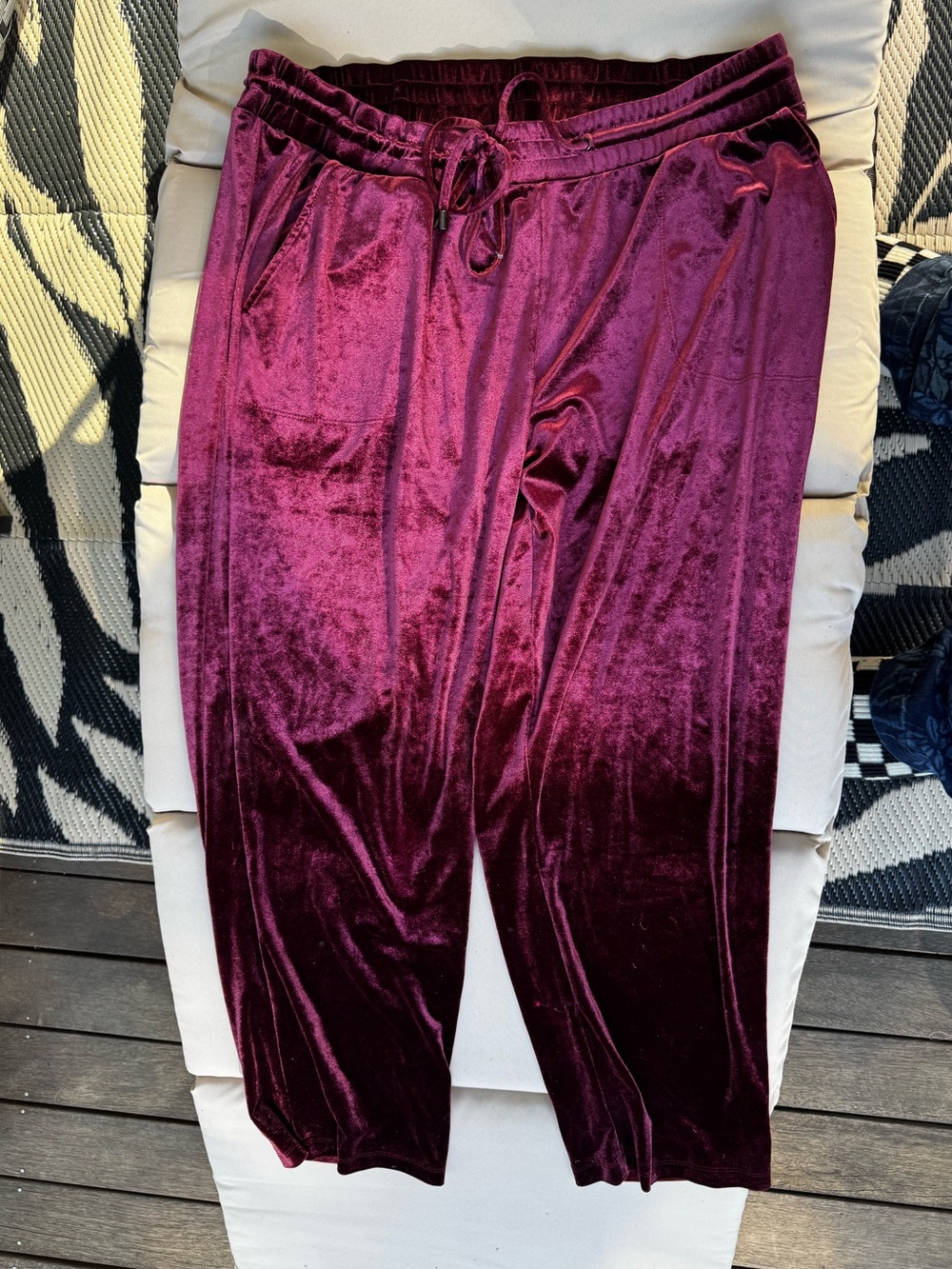 Torrid Velour Jogger Pants in Burgundy